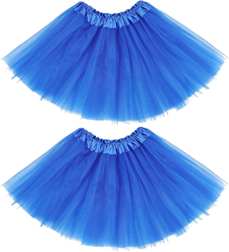 Zando 2 Pack Tutu for Toddler Girls Kids 4 Layers 2-8 Years Halloween Princess Soft Puffy Tulle Dance Skirt Birthday Dress up - Image 1